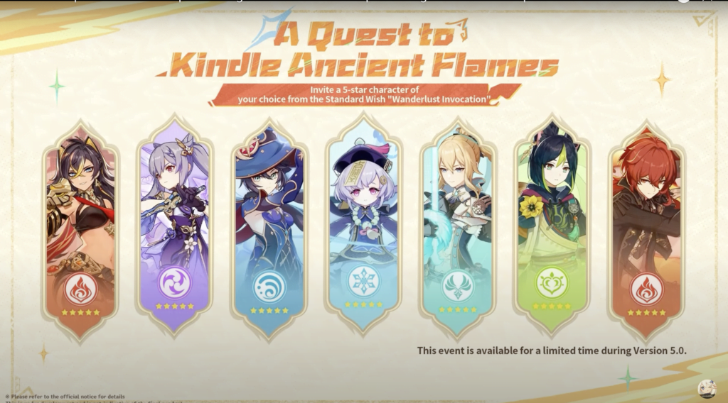 5.0 Genshin Reward