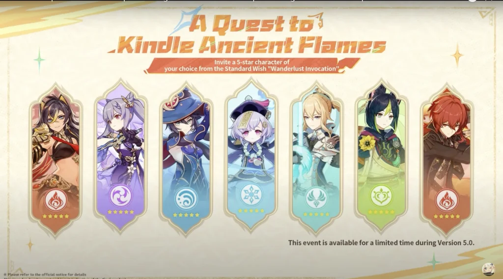 5.0 Genshin Reward